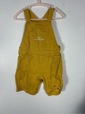 Disney Yellow Lion King Short Overalls